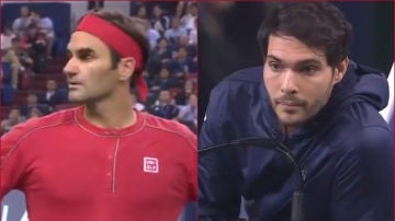 Roger Federer y Nacho Forcadell