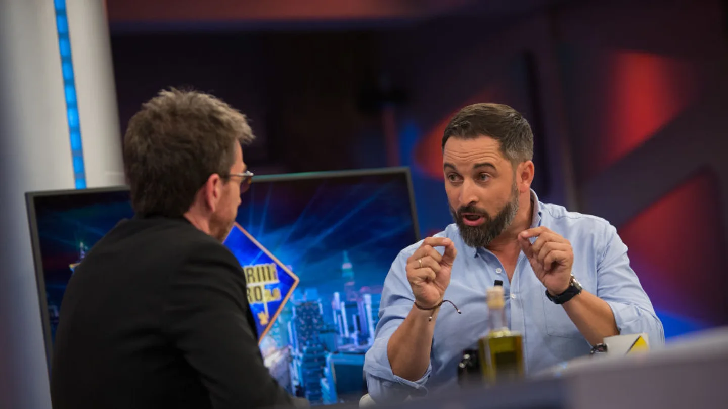 Santiago Abascal, durante su entrevista en El Hormiguero Santiago Abascal, durante su entrevista en El Hormiguero
