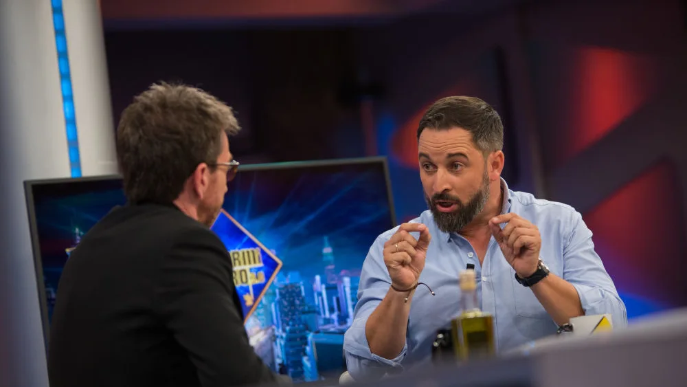 Santiago Abascal, durante su entrevista en El Hormiguero