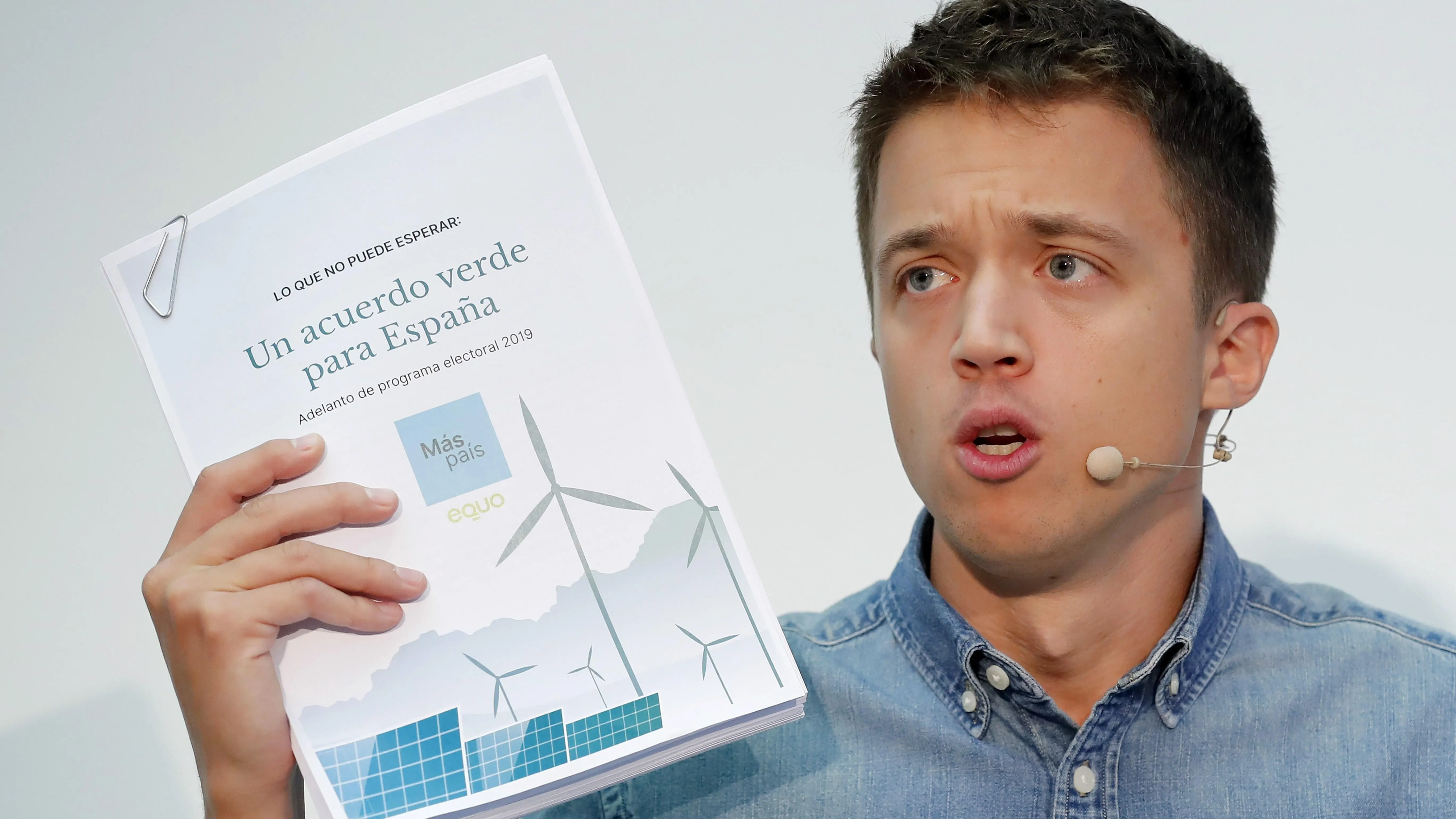 Íñigo Errejón durante la presentación de su programa