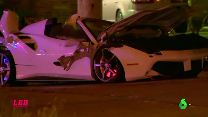  Salen a la luz las imágenes del terrible accidente de Errol Spence en su Ferrari