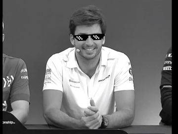 Carlos Sainz, en un momento 'thug life' Carlos Sainz, en un momento 'thug life'