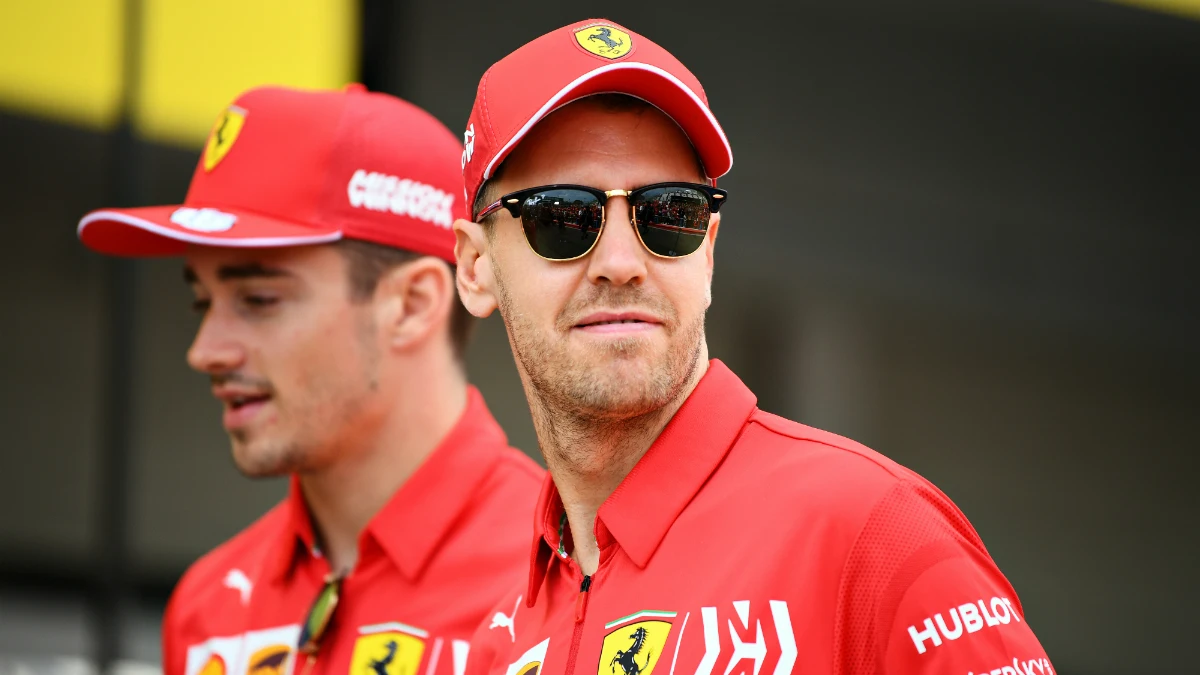 Sebastian Vettel y Charles Leclerc