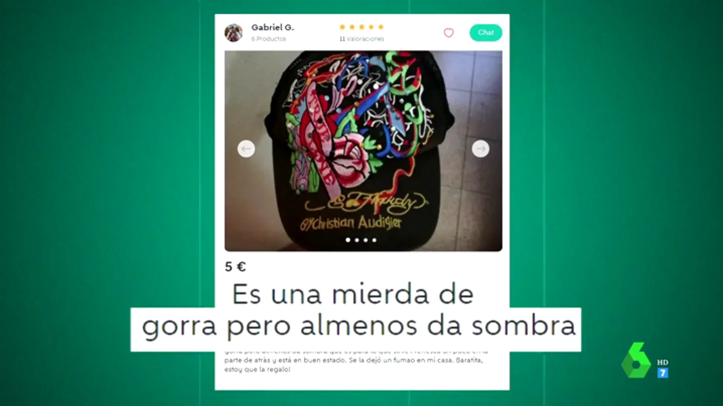 Gafas con un cristal, 'gorra de mierda' o el jersey de un ex: Zapeando repasa los chollos de Wallapop Gafas con un cristal, 'gorra de mierda' o el jersey de un ex: Zapeando repasa los chollos de Wallapop