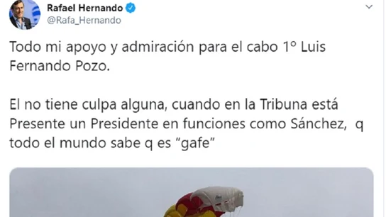 Imagen del tweet de Rafael Hernando Imagen del tweet de Rafael Hernando