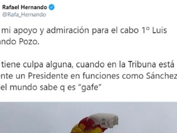 Imagen del tweet de Rafael Hernando Imagen del tweet de Rafael Hernando