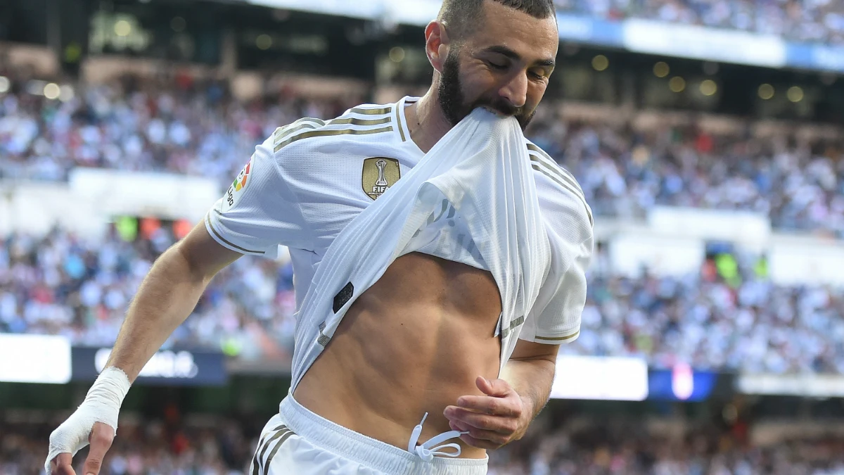 Karim Benzema, con el Real Madrid