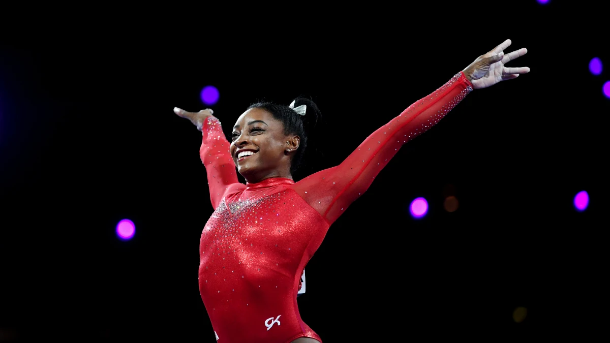 Simone Biles, tras una victoria