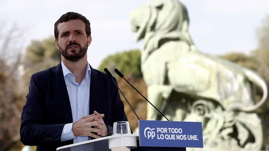 Pablo Casado en un acto en el Parque Retiro de Madrid Pablo Casado en un acto en el Parque Retiro de Madrid