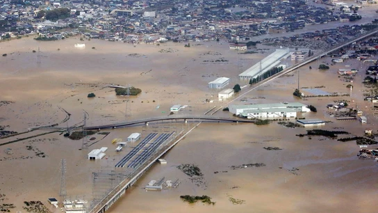 Destrucción en Japón por el paso del tifón Hagibis Destrucción en Japón por el paso del tifón Hagibis