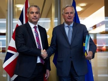 Los principales negociadores de Brexit de la Unión Europea, Michel Barnier, y Gran Bretaña, Steve Barclay. Los principales negociadores de Brexit de la Unión Europea, Michel Barnier, y Gran Bretaña, Steve Barclay.