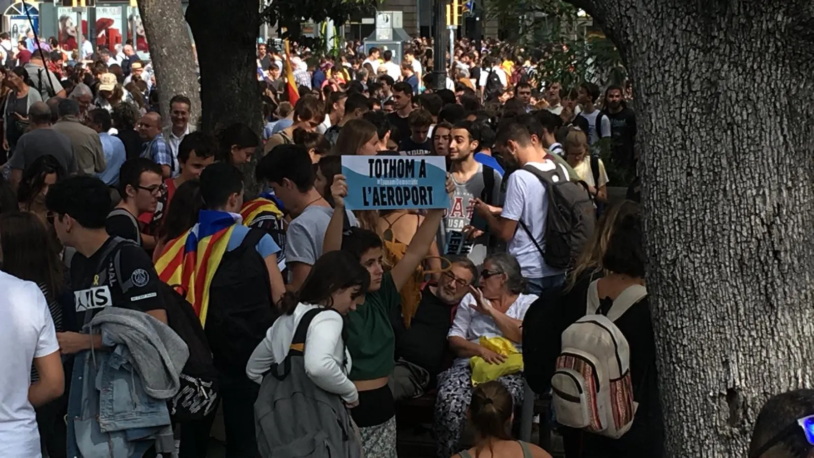 Manifestación tras la sentencia del procés