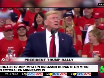 Trump simula un orgasmo durante un mitin electoral en Minneapolis Trump simula un orgasmo durante un mitin electoral en Minneapolis