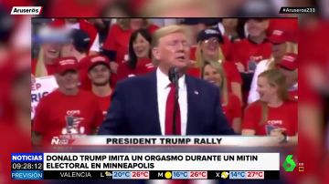 Trump simula un orgasmo durante un mitin electoral en Minneapolis