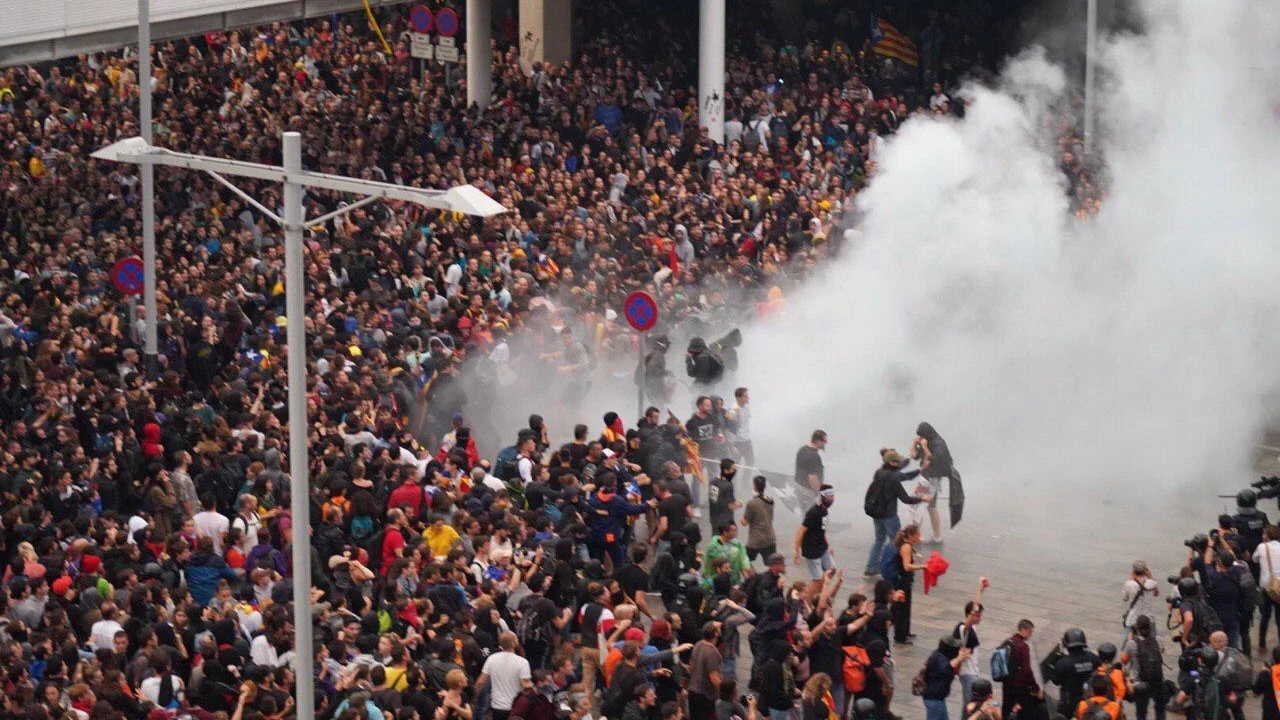 Manifestación en el Prat