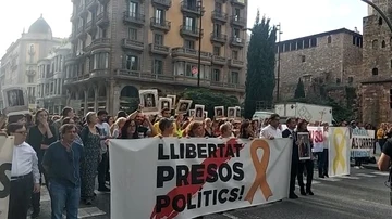 Protestas en Via Laietana tras conocerse la sentencia del procés