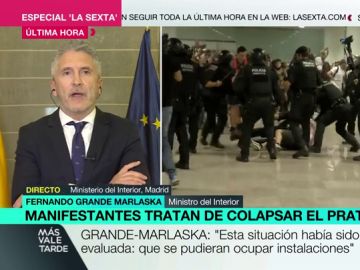 Grande-Marlaska: "La Policía, la Guardia Civil y los Mossos no se enfrentan a nadie, actúan cuando es necesario" Grande-Marlaska: "La Policía, la Guardia Civil y los Mossos no se enfrentan a nadie, actúan cuando es necesario"