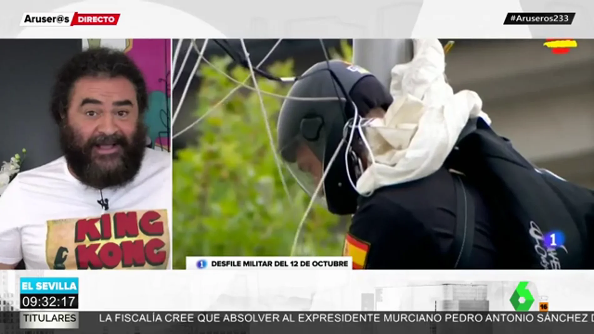 La esperada valoración de El Sevilla del choque de un paracaidista contra una farola en el 12-O