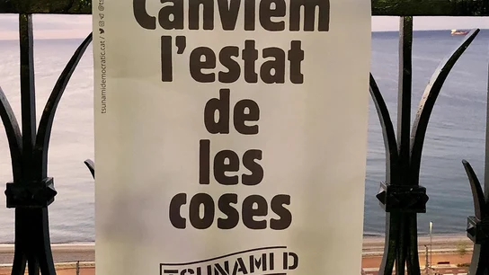 El lema de la plataforma ciudadana 'Tsunami Democràtic' El lema de la plataforma ciudadana 'Tsunami Democràtic'