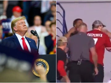 Echan a un hombre con la camiseta de Kaepernick de un mitin de Trump Echan a un hombre con la camiseta de Kaepernick de un mitin de Trump