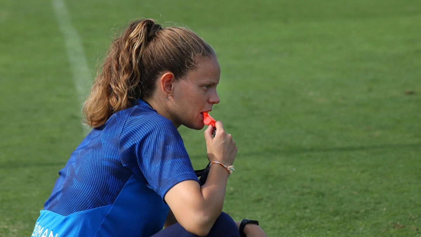 Irene Ferreras, en entrenamiento con el Valencia femenino. Irene Ferreras, en entrenamiento con el Valencia femenino.