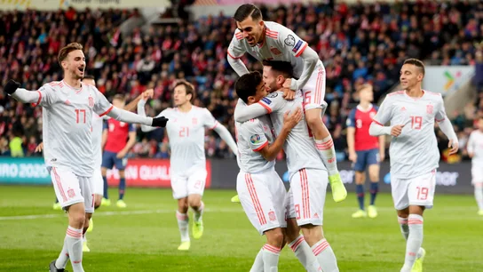 Los jugadores de la Selección celebran un gol Los jugadores de la Selección celebran un gol