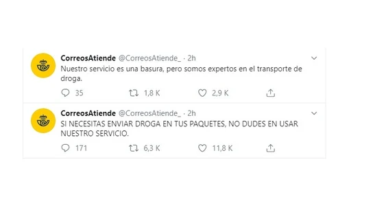 Tuits publicados desde la cuenta de @CorreosAtiende_ Tuits publicados desde la cuenta de @CorreosAtiende_