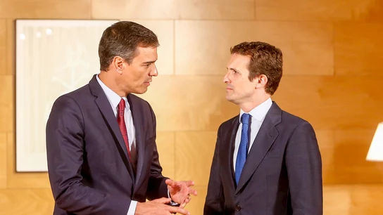 Pedro Sánchez y Pablo Casado se reunirán a las 12:00 en Moncloa Pedro Sánchez y Pablo Casado se reunirán a las 12:00 en Moncloa