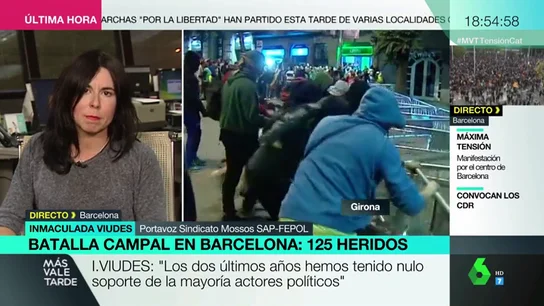 Un sindicato de los Mossos denuncia que "no disponen de material para protegerse" de la violencia de los manifestantes Un sindicato de los Mossos denuncia que "no disponen de material para protegerse" de la violencia de los manifestantes