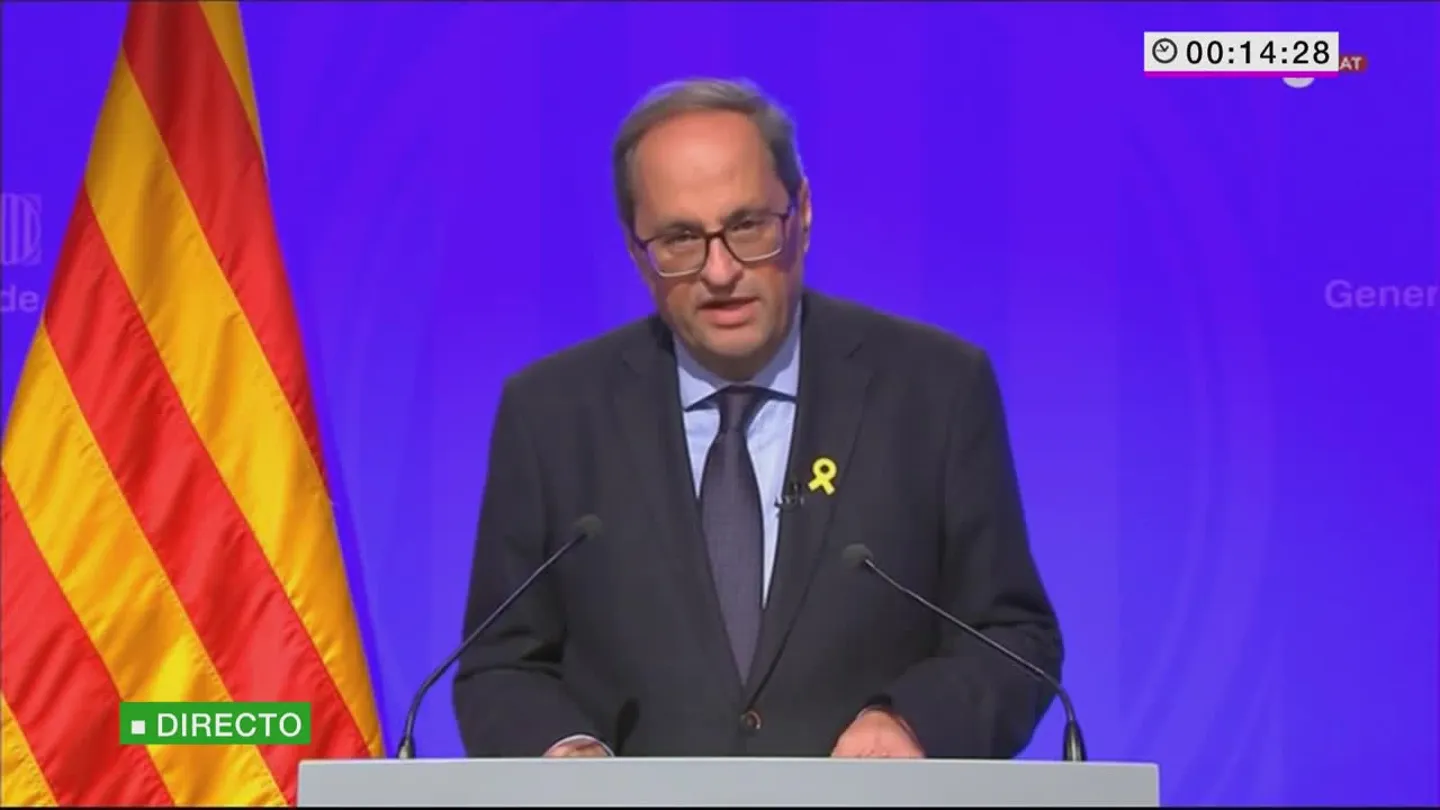 Quim Torra se desmarca de las protestas violentas y llama a la movilización pacífica. Quim Torra se desmarca de las protestas violentas y llama a la movilización pacífica.