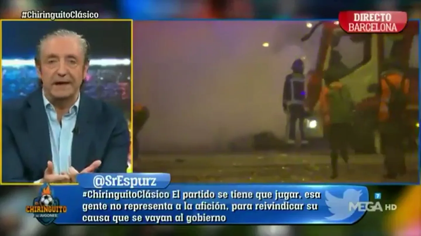 Demoledor discurso de Josep Pedrerol en 'El Chiringuito' sobre el Clásico: "Cuando uno está desesperado, es más peligroso" Demoledor discurso de Josep Pedrerol en 'El Chiringuito' sobre el Clásico: "Cuando uno está desesperado, es más peligroso"