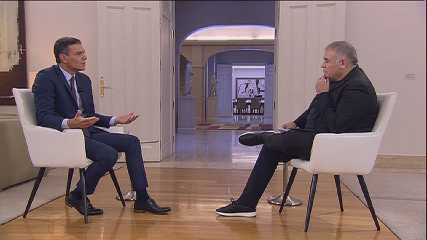 Entrevista a Pedro Sánchez en Moncloa Entrevista a Pedro Sánchez en Moncloa
