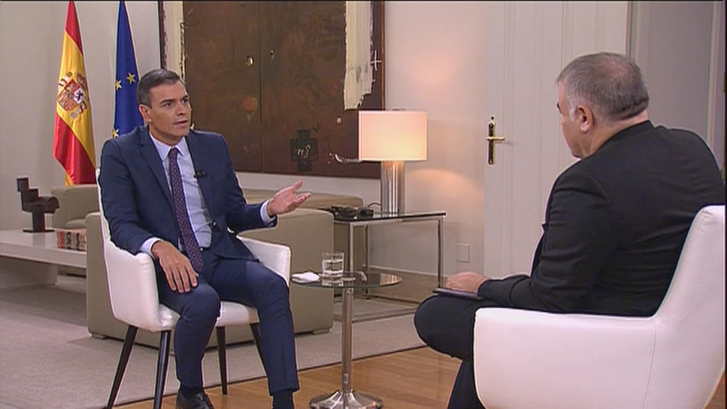 Pedro Sánchez responde a Antonio García Ferreras en Moncloa Pedro Sánchez responde a Antonio García Ferreras en Moncloa