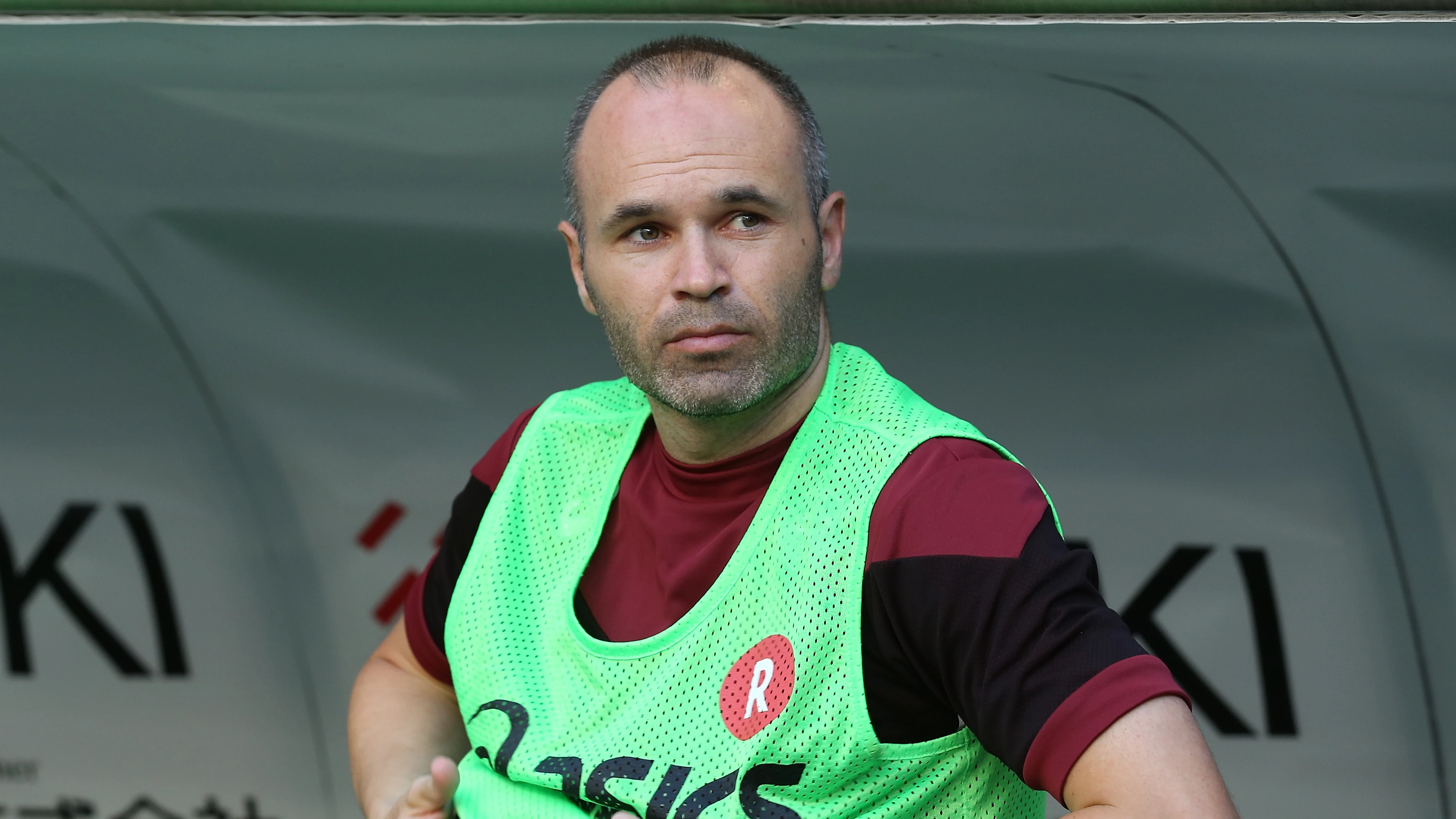 Iniesta, durante un partido del Vissel Kobe