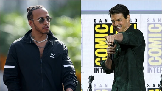 Lewis Hamilton y Tom Cruise Lewis Hamilton y Tom Cruise
