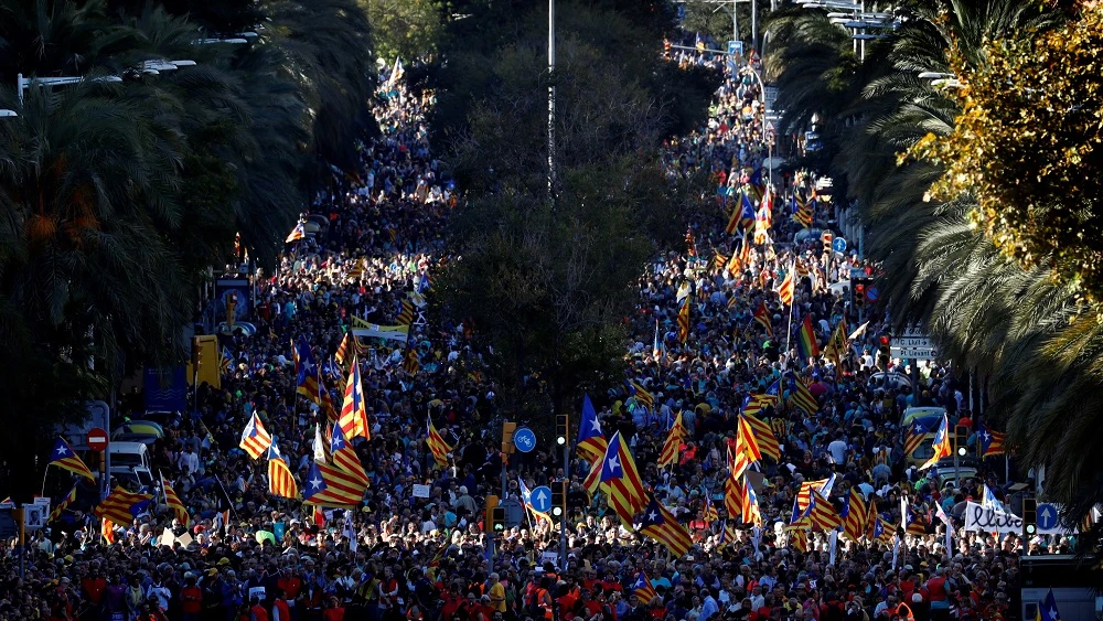 Manifestación contra la sentencia del procés en Barcelona