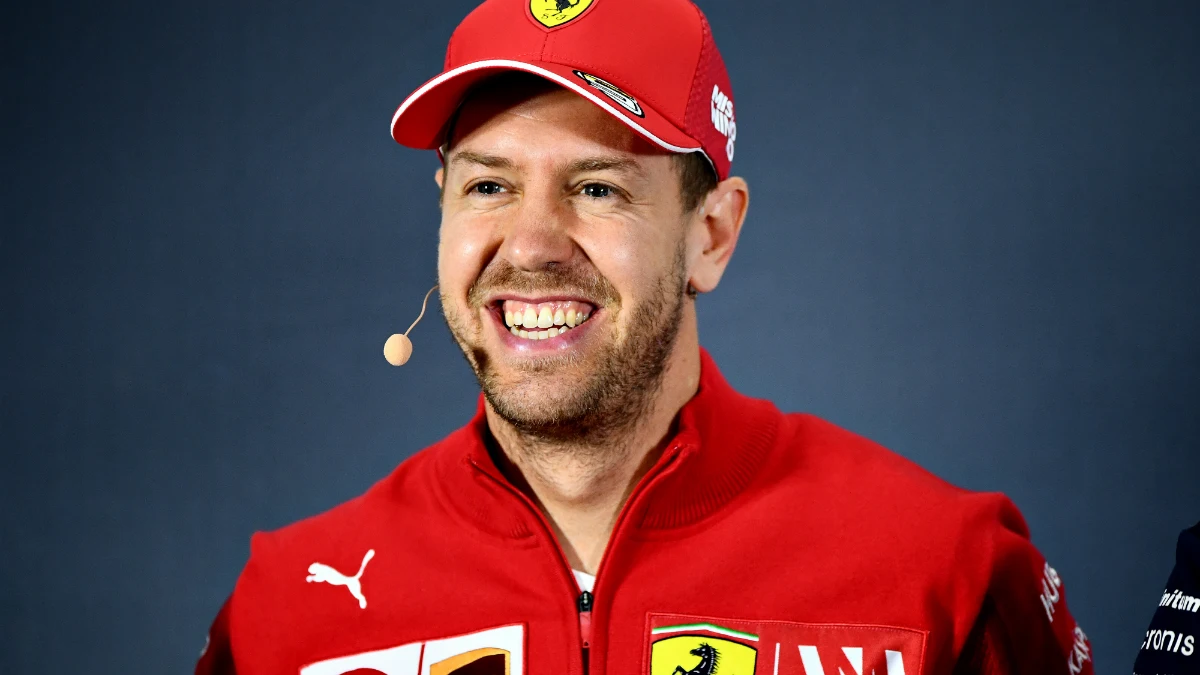 Sebastian Vettel, sonriente