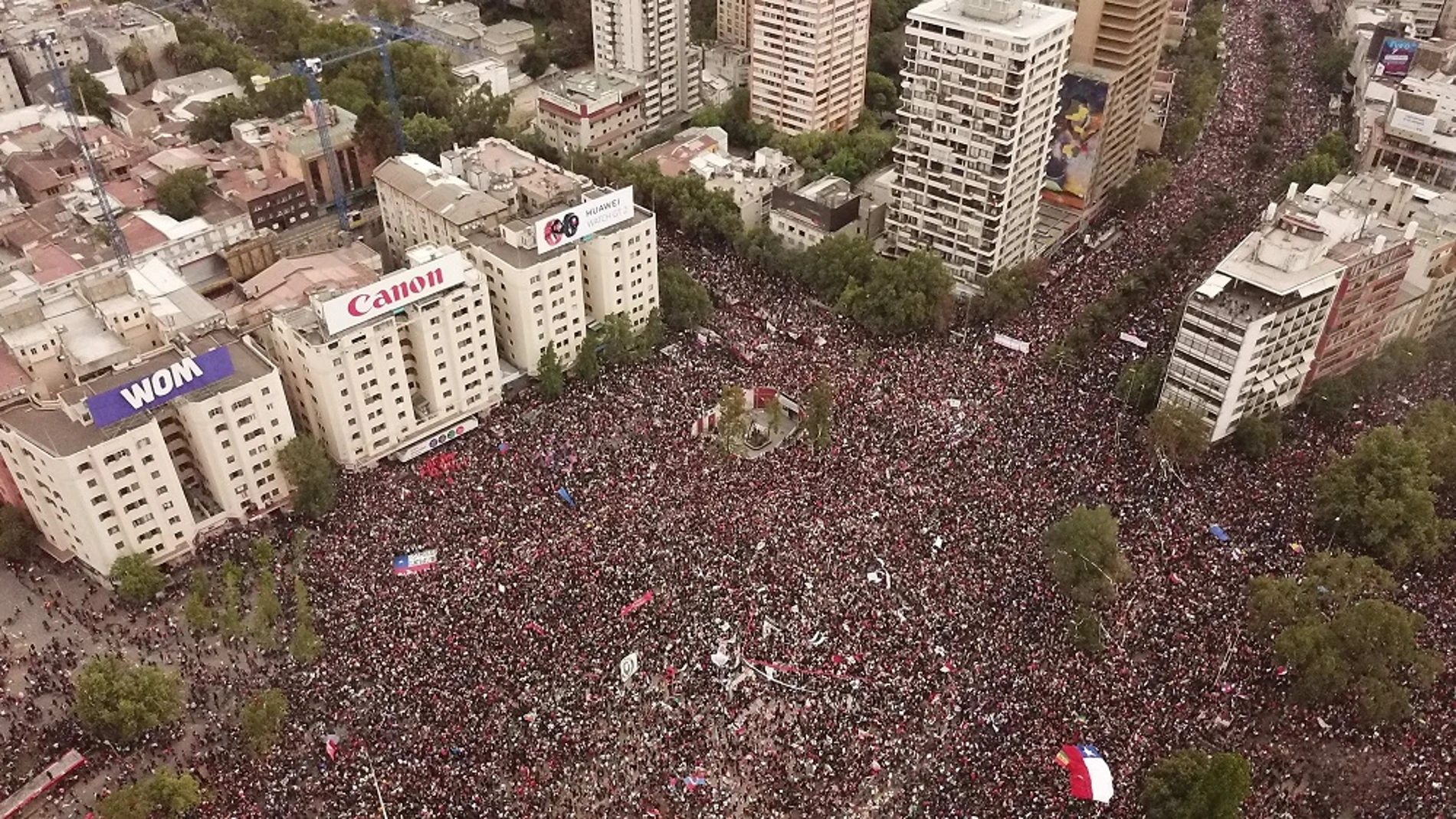 Imagen de la manifestación en Chile