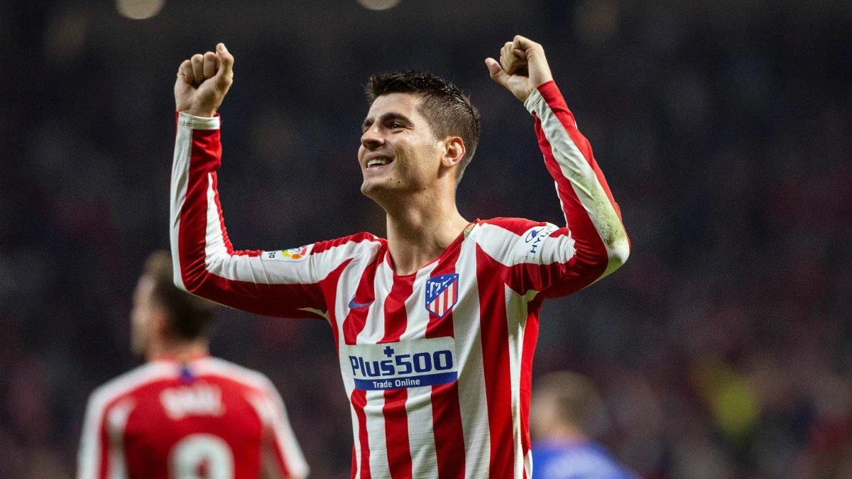 Álvaro Morata celebra un gol