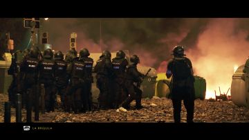 Imagen de la Policía en los disturbios de Cataluña