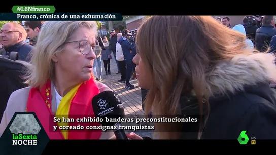 "Estoy aquí porque Franco nos salvó de comunismo": así se vivió la exhumación del dictador a las puertas de Mingorrubio "Estoy aquí porque Franco nos salvó de comunismo": así se vivió la exhumación del dictador a las puertas de Mingorrubio