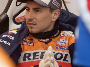 Jorge Lorenzo, en su box Jorge Lorenzo, en su box
