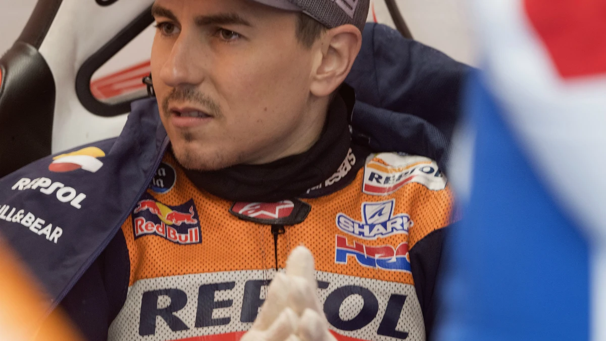 Jorge Lorenzo, en su box