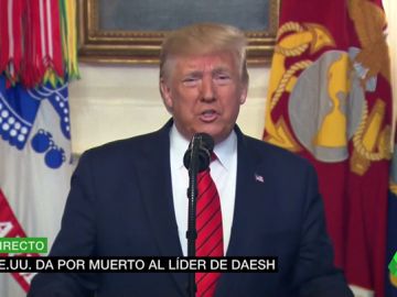 Resultado de imagen para trump anuncia muerte de cabecilla de daesh