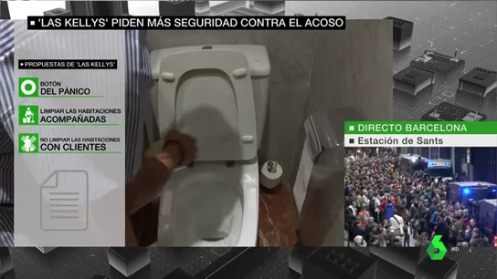 Las 'Kellys' piden medidas de seguridad contra el acoso sexual: "En pelotas me dijo que si me quedaba a pasar la noche me pagaba bien" Las 'Kellys' piden medidas de seguridad contra el acoso sexual: "En pelotas me dijo que si me quedaba a pasar la noche me pagaba bien"