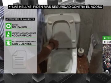 Las 'Kellys' piden medidas de seguridad contra el acoso sexual: "En pelotas me dijo que si me quedaba a pasar la noche me pagaba bien" Las 'Kellys' piden medidas de seguridad contra el acoso sexual: "En pelotas me dijo que si me quedaba a pasar la noche me pagaba bien"
