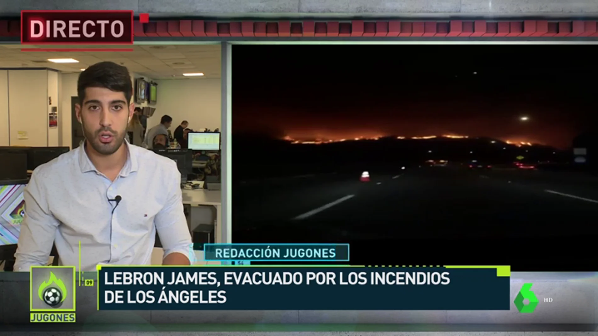 LeBron James, evacuado por los incendios en California: "Qué noche loca"