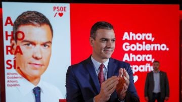 Pedro Sánchez en el acto de presentación de campaña del PSOE