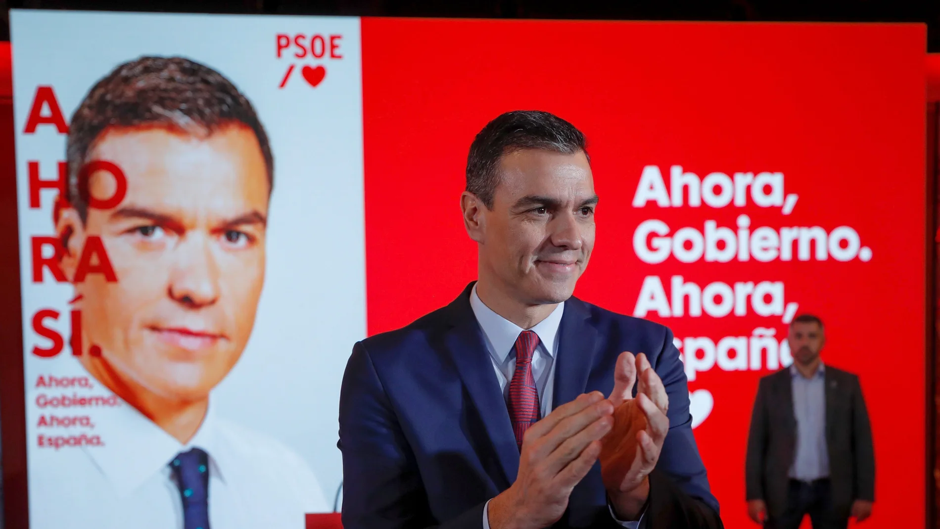 Pedro Sánchez en el acto de presentación de campaña del PSOE