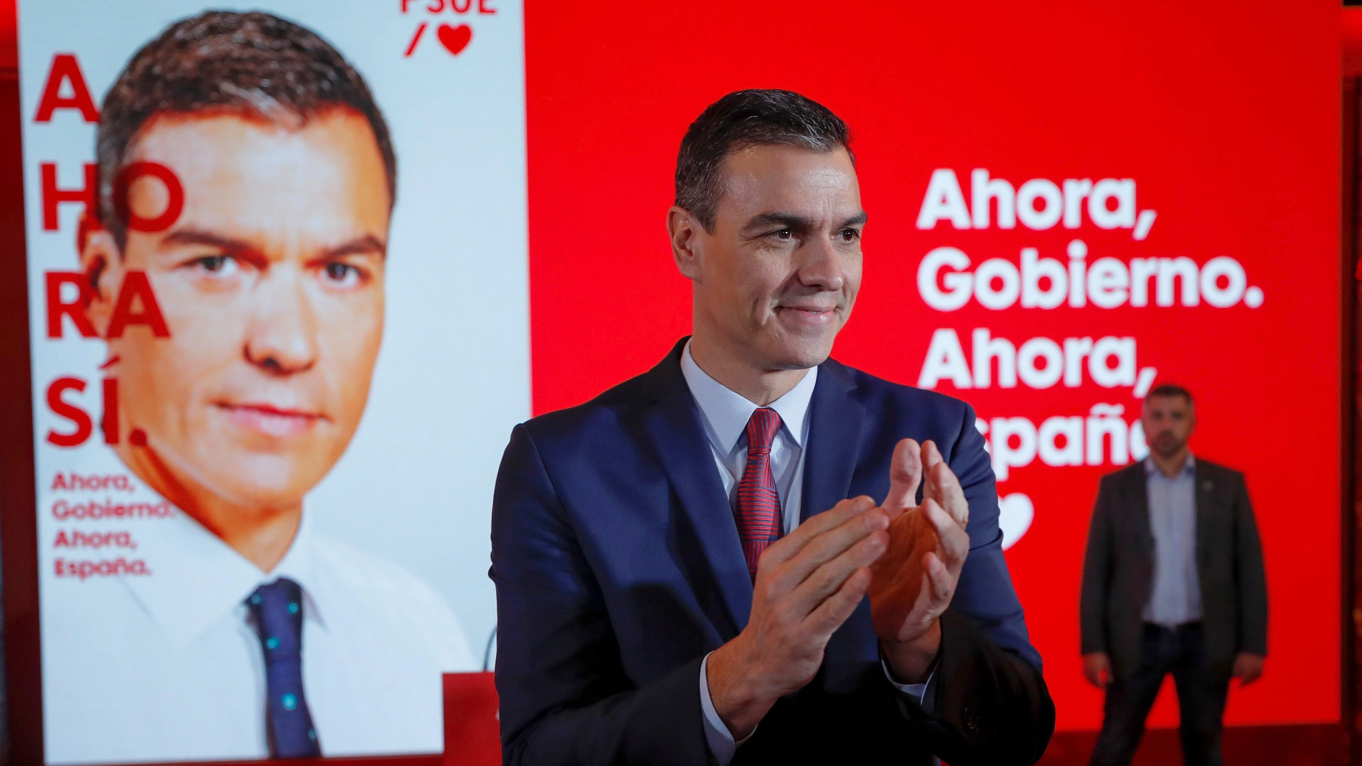 Pedro Sánchez en el acto de presentación de campaña del PSOE